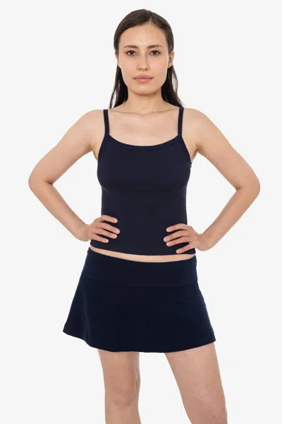 Los Angeles Apparel 8335gd - Garment Dye Cotton Spandex Yoga Skirt In Blue