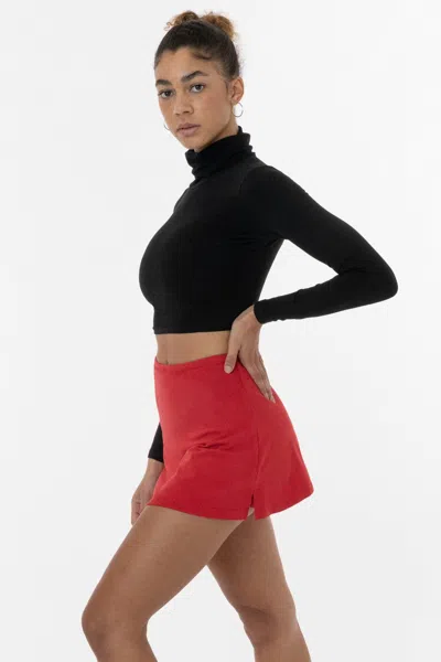 Los Angeles Apparel 8381gd - Garment Dye Cheer Skort In Red