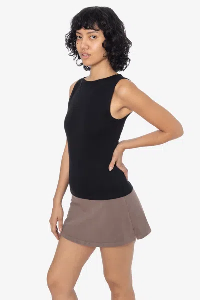 Los Angeles Apparel 8381gd - Garment Dye Cheer Skort In Black