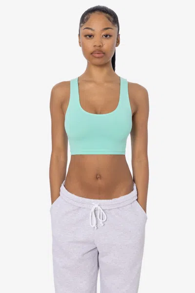 Los Angeles Apparel 8383 - Cotton Spandex Tank Crop Top In Mint