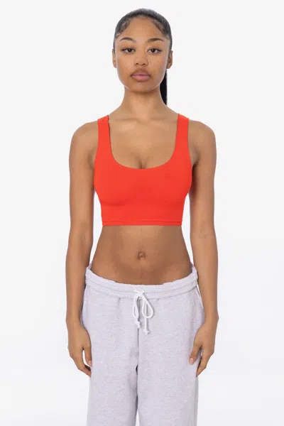 Los Angeles Apparel 8383 - Cotton Spandex Tank Crop Top In Red