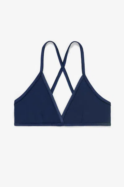 Los Angeles Apparel 8392 - Crossback Bra In Blue