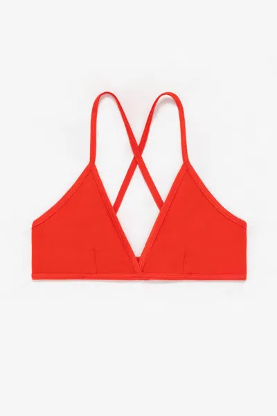 Los Angeles Apparel 8392 - Crossback Bra In Red