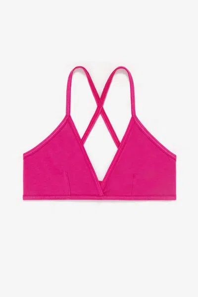 Los Angeles Apparel 8392 - Crossback Bra In Pink