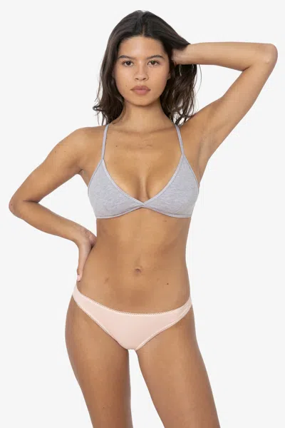Los Angeles Apparel 8394-sc - Cotton Spandex Scallop Trim Panty In Pink