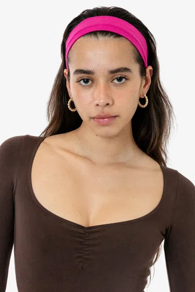 Los Angeles Apparel 84037 - Cotton Spandex Headband In Red Violet