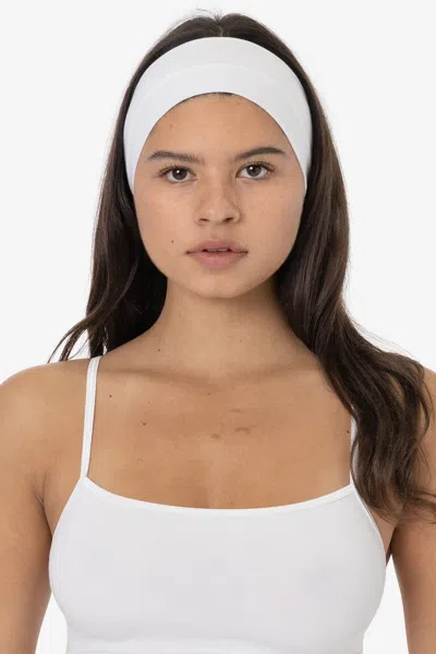 Los Angeles Apparel 84038 - Extra Wide Cotton Spandex Headband In White