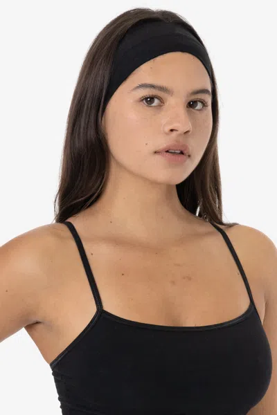 Los Angeles Apparel 84038-3pk - 3 Pack Extra Wide Cotton Spandex Headband In Black/black/black