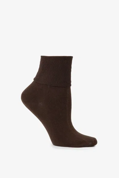 Los Angeles Apparel Aklsock - Ankle Sock In Brown