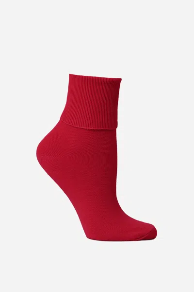 Los Angeles Apparel Aklsock - Ankle Sock In Red