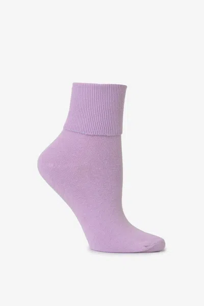 Los Angeles Apparel Aklsock - Ankle Sock In Purple