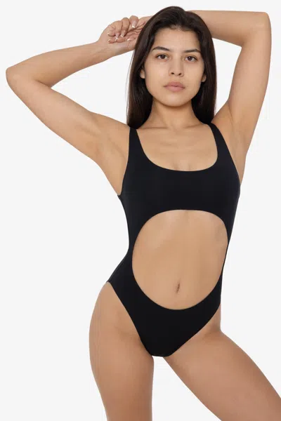 Los Angeles Apparel B106cf - Cutout Bodysuit In Black
