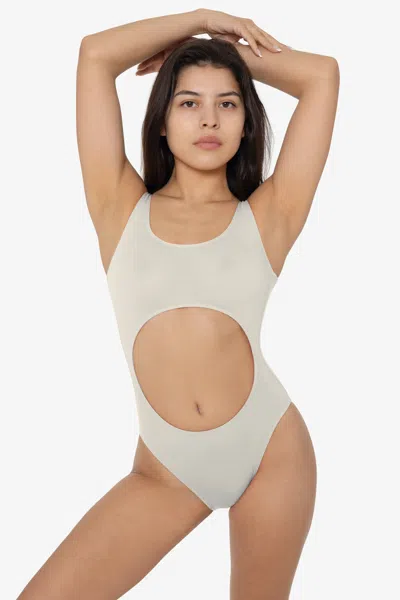 Los Angeles Apparel B106cf - Cutout Bodysuit In Cement