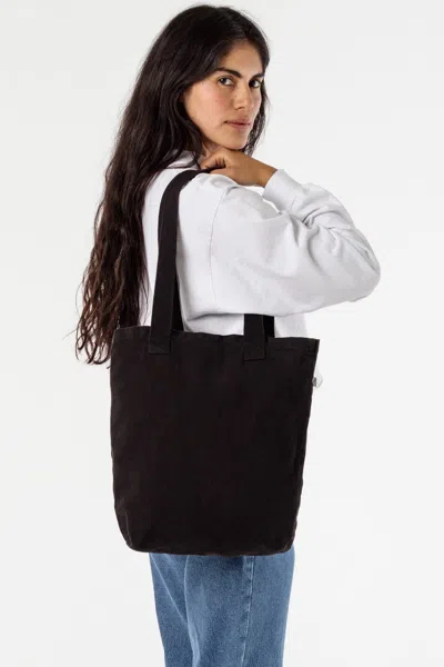 Los Angeles Apparel Bd01 - Bull Denim Tote Bag In Black