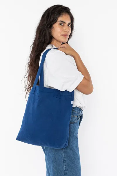 Los Angeles Apparel Bd01 - Bull Denim Tote Bag In Reflex Blue