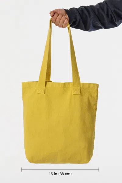 Los Angeles Apparel Bd01 - Bull Denim Tote Bag In Spectra Yellow
