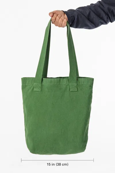 Los Angeles Apparel Bd01 - Bull Denim Tote Bag In Vintage Green