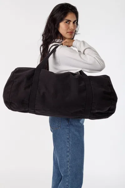 Los Angeles Apparel Bd03 - Bull Denim Weekender Bag In Black
