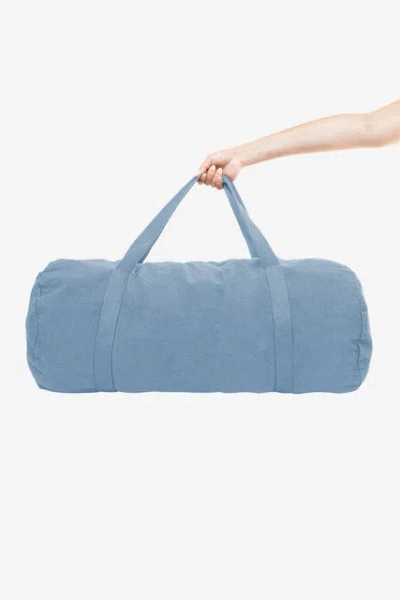 Los Angeles Apparel Bd03 - Bull Denim Weekender Bag In Clear Blue