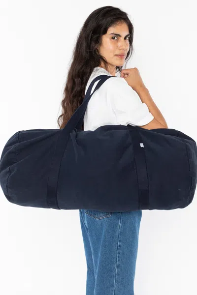 Los Angeles Apparel Bd03 - Bull Denim Weekender Bag In Navy