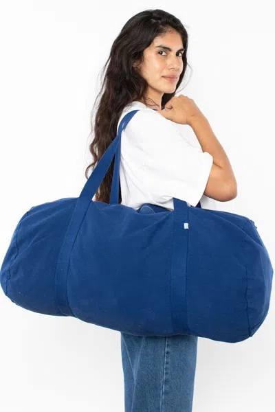 Los Angeles Apparel Bd03 - Bull Denim Weekender Bag In Reflex Blue