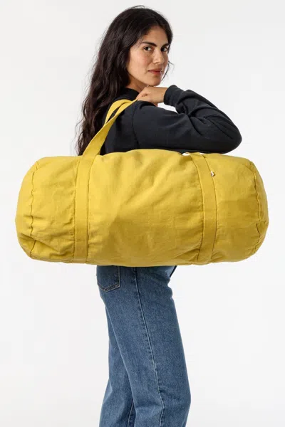 Los Angeles Apparel Bd03 - Bull Denim Weekender Bag In Spectra Yellow