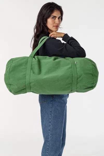 Los Angeles Apparel Bd03 - Bull Denim Weekender Bag In Vintage Green