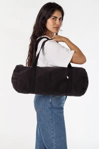 Los Angeles Apparel Bd05 - Bull Denim Gym Bag In Black