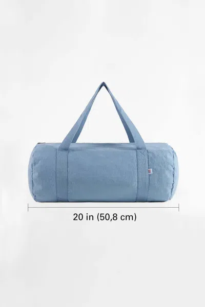 Los Angeles Apparel Bd05 - Bull Denim Gym Bag In Clear Blue
