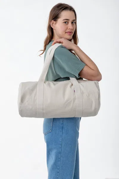 Los Angeles Apparel Bd05 - Bull Denim Gym Bag In Natural