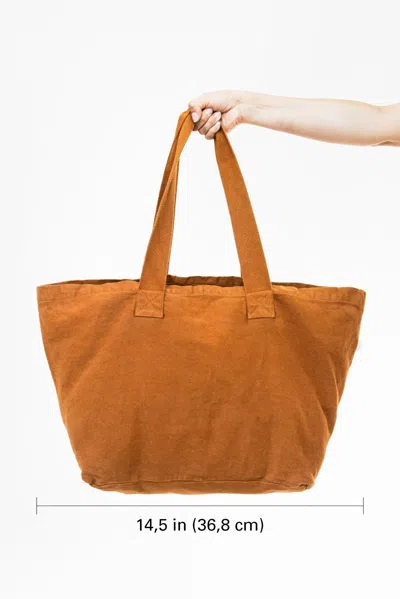 Los Angeles Apparel Bd07 - Bull Denim Essential Tote Bag In Ginger