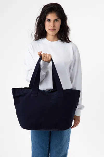 Los Angeles Apparel Bd07 - Bull Denim Essential Tote Bag In Navy