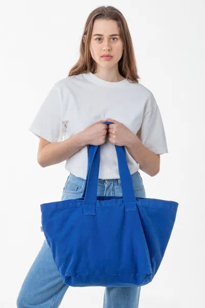 Los Angeles Apparel Bd07 - Bull Denim Essential Tote Bag In Reflex Blue