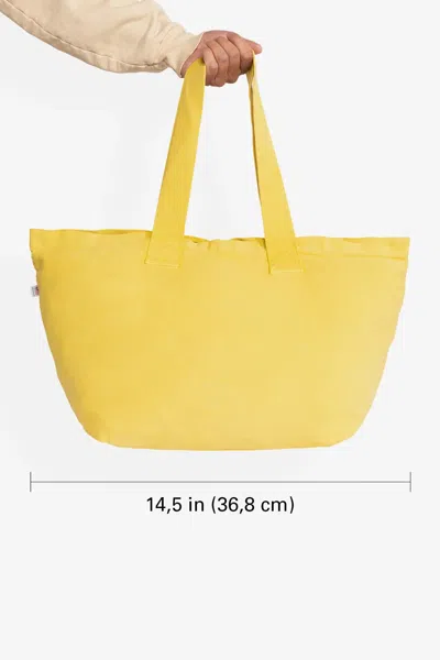 Los Angeles Apparel Bd07 - Bull Denim Essential Tote Bag In Spectra Yellow