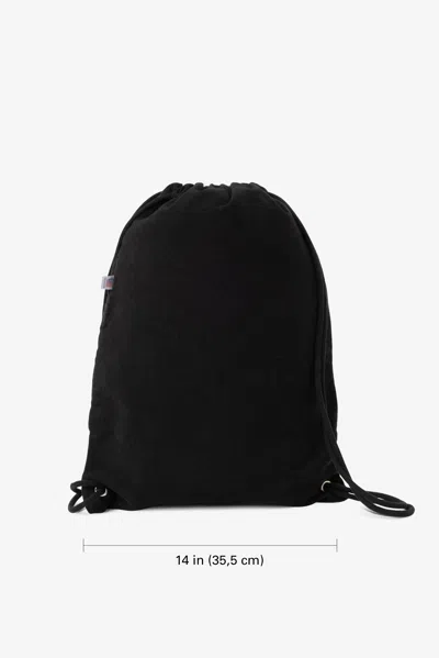 Los Angeles Apparel Bd09 - Bull Denim Drawstring Backpack In Black