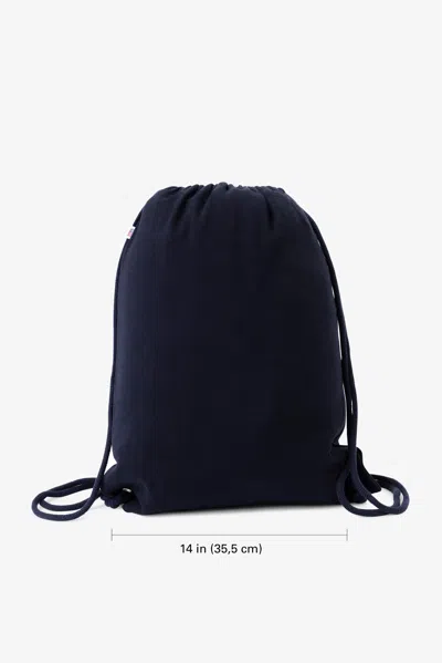 Los Angeles Apparel Bd09 - Bull Denim Drawstring Backpack In Navy