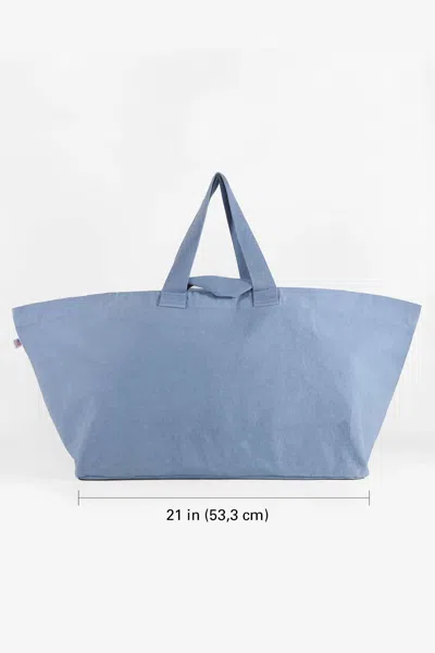 Los Angeles Apparel Bd12 - Bull Denim Oversized Bag In Clear Blue