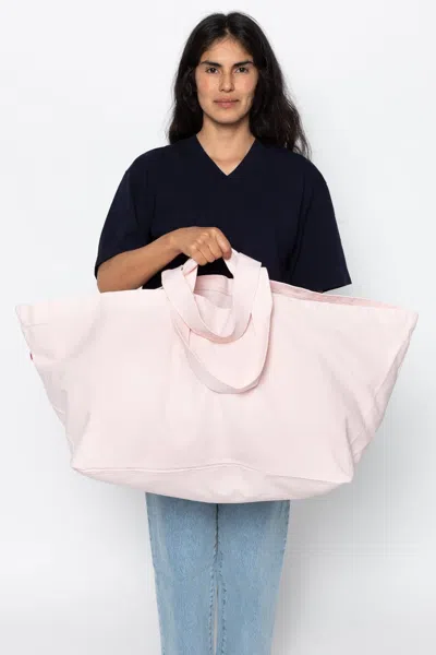 Los Angeles Apparel Bd12 - Bull Denim Oversized Bag In Light Pink