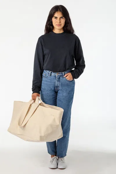 Los Angeles Apparel Bd12 - Bull Denim Oversized Bag In Natural