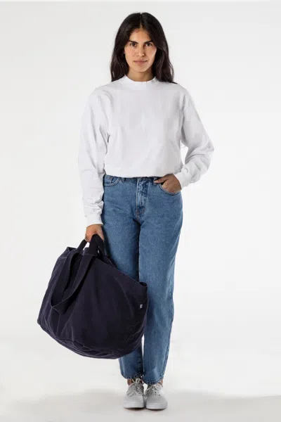 Los Angeles Apparel Bd12 - Bull Denim Oversized Bag In Navy