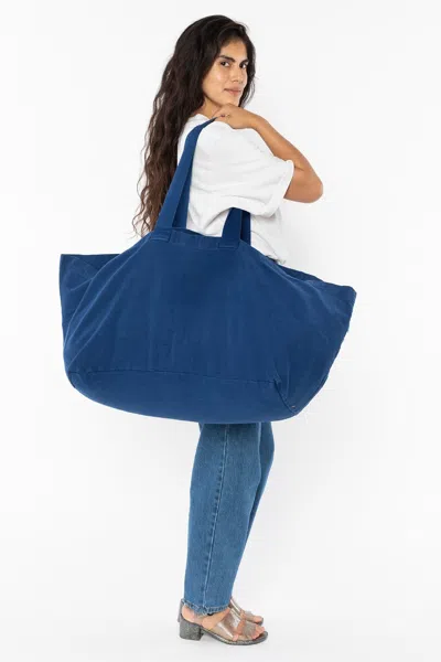 Los Angeles Apparel Bd12 - Bull Denim Oversized Bag In Reflex Blue
