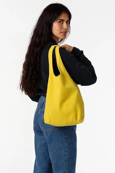 Los Angeles Apparel Bd13 - Bull Denim Shopping Bag In Spectra Yellow