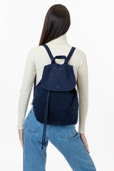 Los Angeles Apparel Bd92 - Bull Denim Backpack In Navy