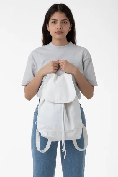 Los Angeles Apparel Bd92 - Bull Denim Backpack In Off-white