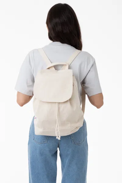 Los Angeles Apparel Bd92 - Bull Denim Backpack In Washed Natural