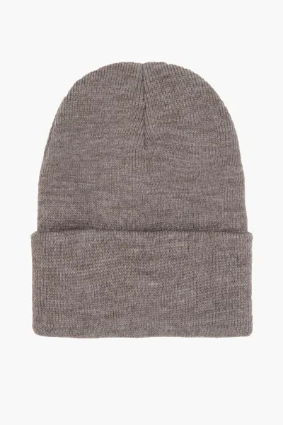 Los Angeles Apparel Beanie - Classic Cuff Beanie In Brown Heather