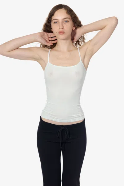 Los Angeles Apparel Cc320 - Cheesecloth Spaghetti Tank In Soft Mint