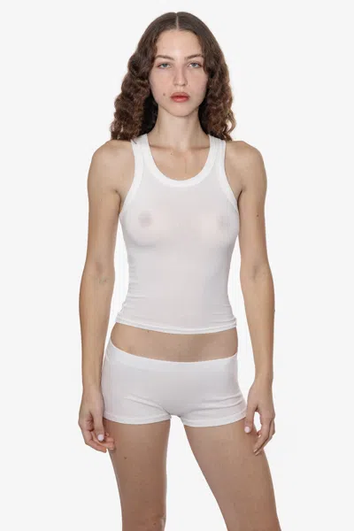 Los Angeles Apparel Cc328 - Cheesecloth Sporty Tank In Natural