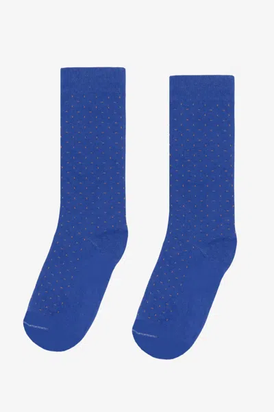 Los Angeles Apparel Dashsock - Dash Pattern Sock In Blue