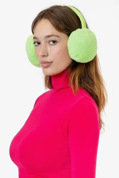 Los Angeles Apparel Earmuff - Objet Trouvé/deadstock Earmuffs In Lime